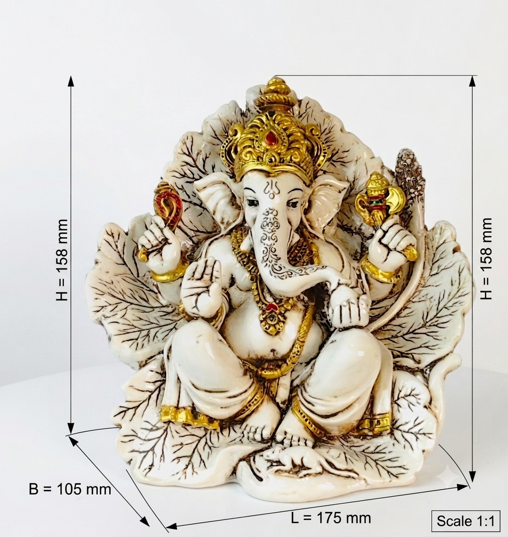 Patta Ganesh medium( 6.5inch)